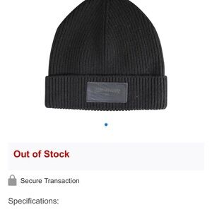 True Religion Black Knit Beanie
